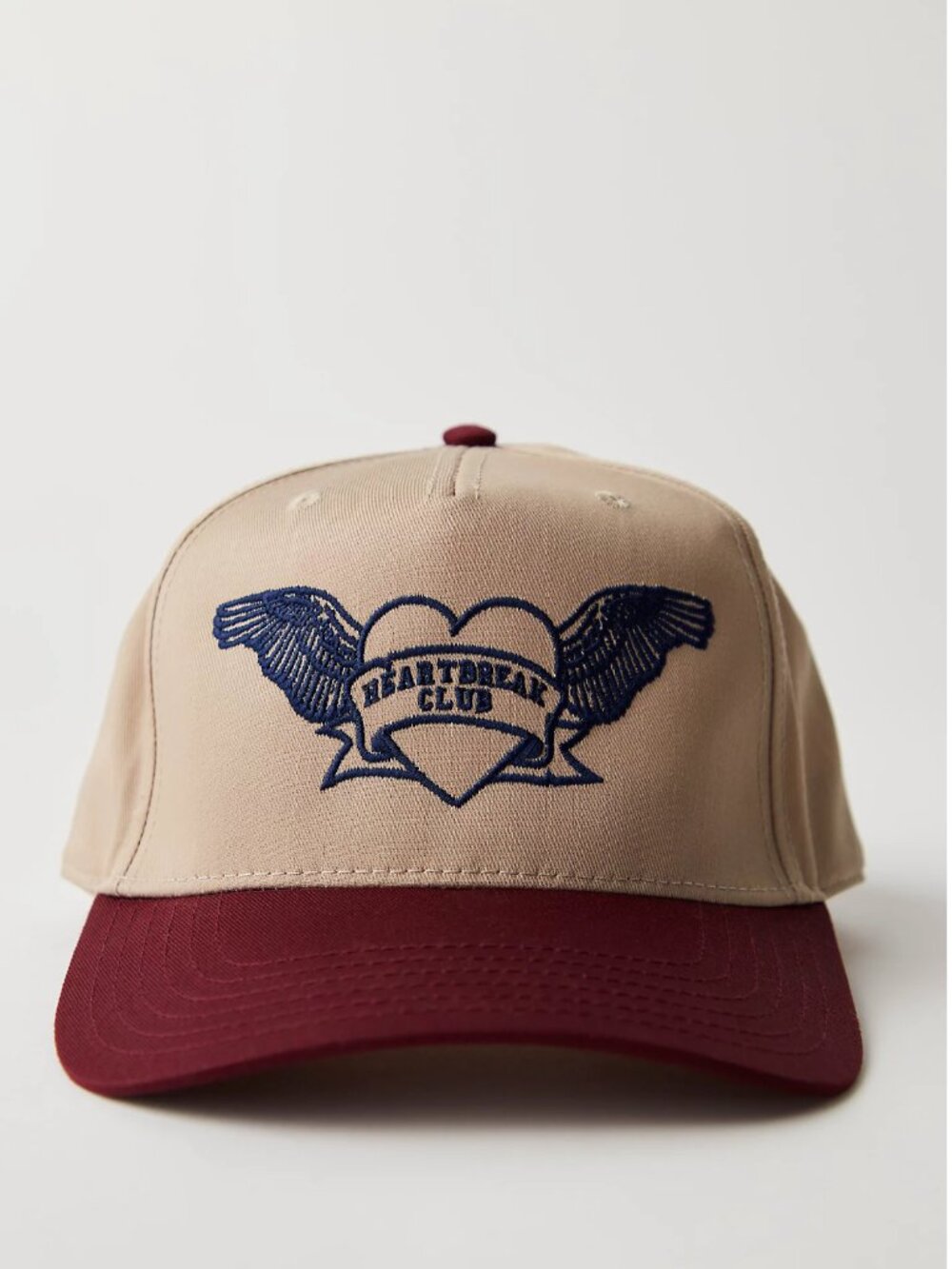 NWT Free People Heartbreak Trucker Hat in Red Combo